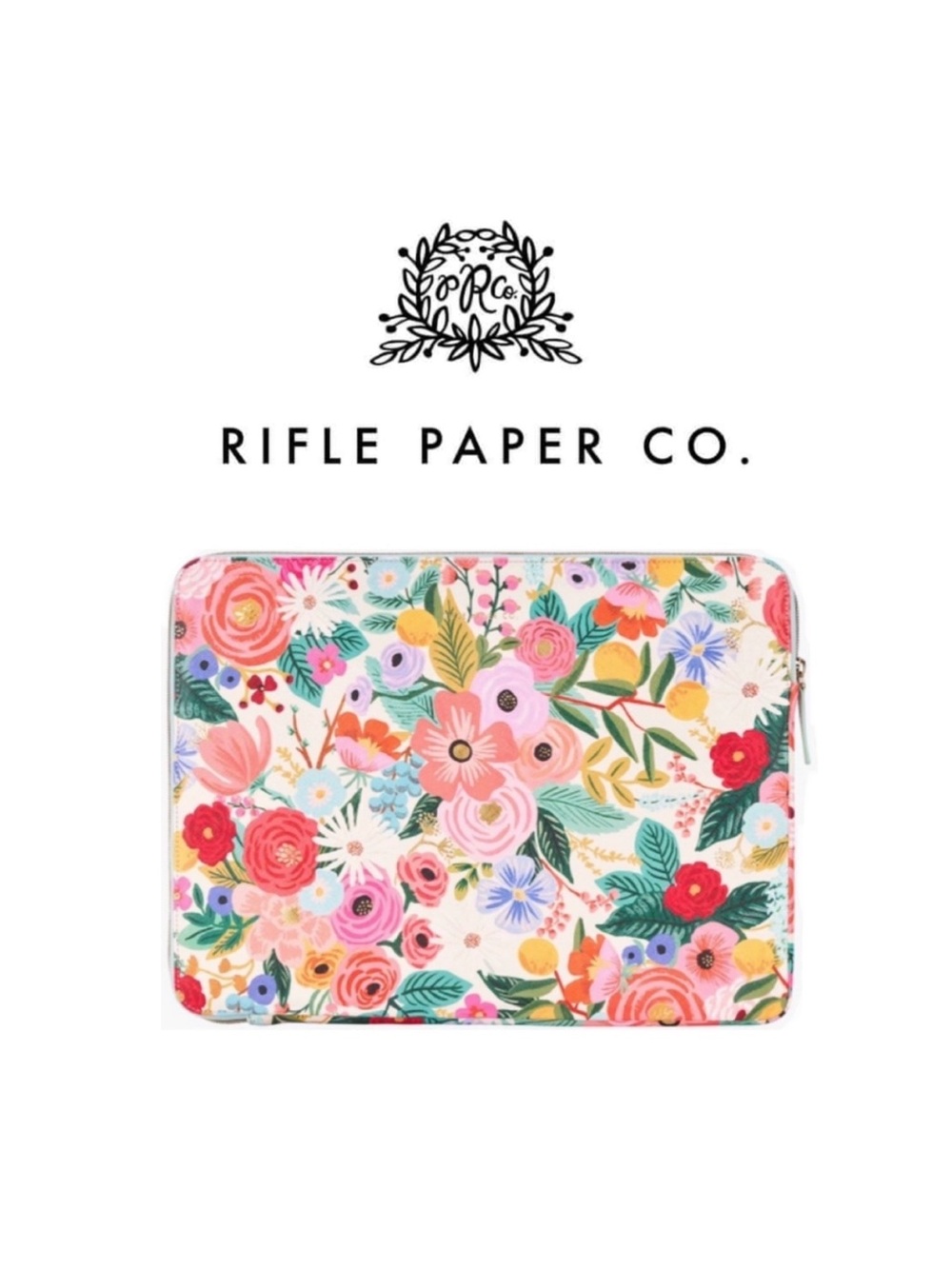 Rifle Paper Co. Laptop Sleeve in Garden Party fits up to 16.2” laptops